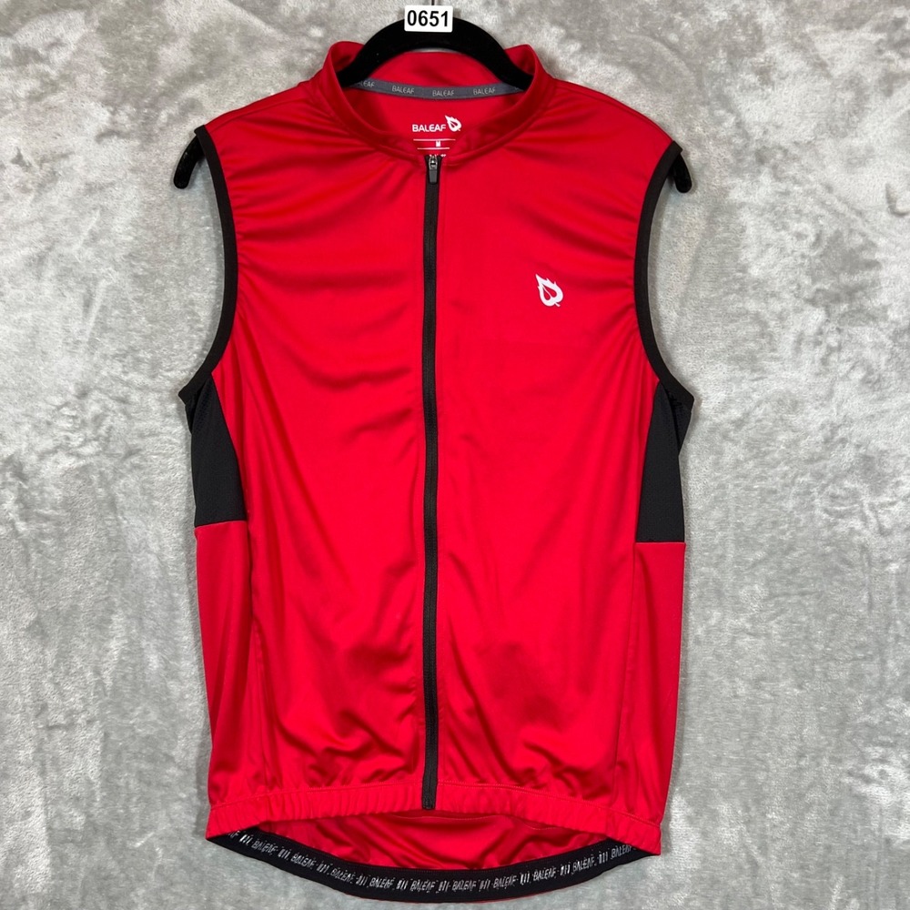Baleaf Vest Mens M Red‎ Cycling Hiking Back Pocket Outdoor